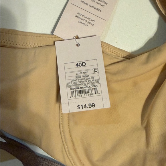 Auden Women's Bra Set - Beige and Charcoal NWT - Picture 5 of 5